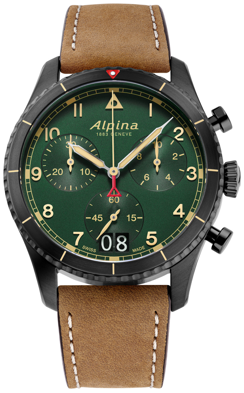 時計 Dial Chronograph Watch AL-372GR4FBS6 Pilot Chronograph Big Date Watch AL-372GR4FBS26 | Alpina